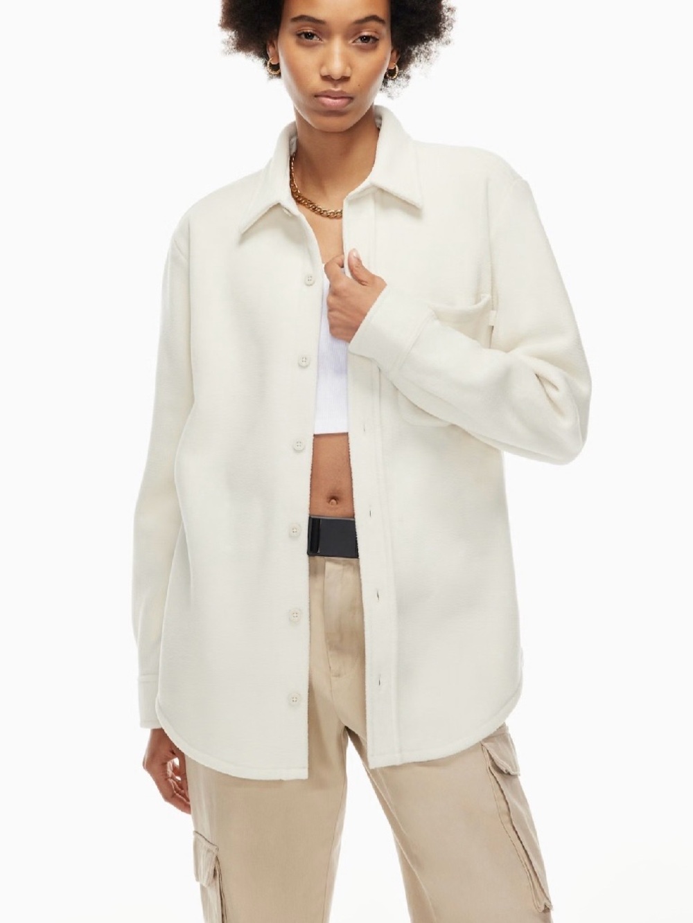 TNA POLAR SHIRT JACKET Fleece button-up shirt